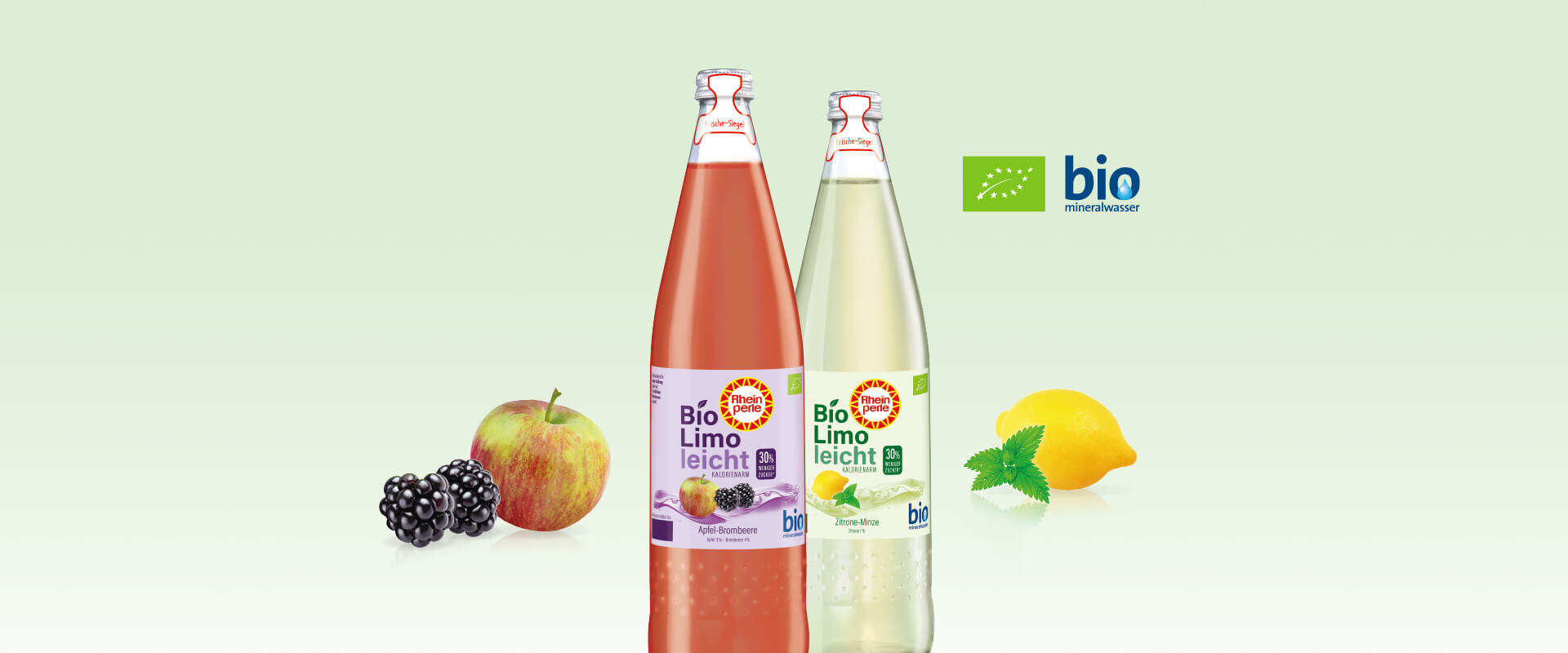 Rheinperle Bio Limonaden in zwei Sorten