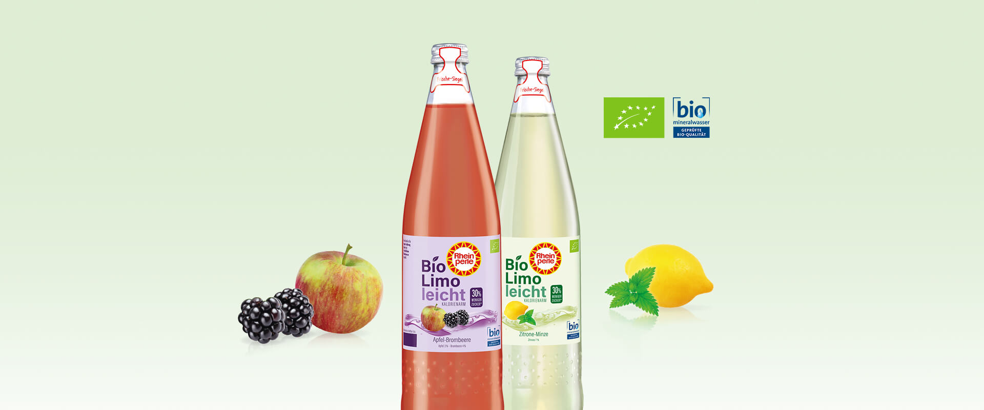 Rheinperle Bio Limonaden in zwei Sorten